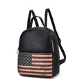 Load image into Gallery viewer, (black)Briella Vegan Leather Women FLAG Backpack by Mia K - BagNook
