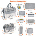 Load image into Gallery viewer, (grey)11Pcs Baby Diaper Bags Set - BagNook
