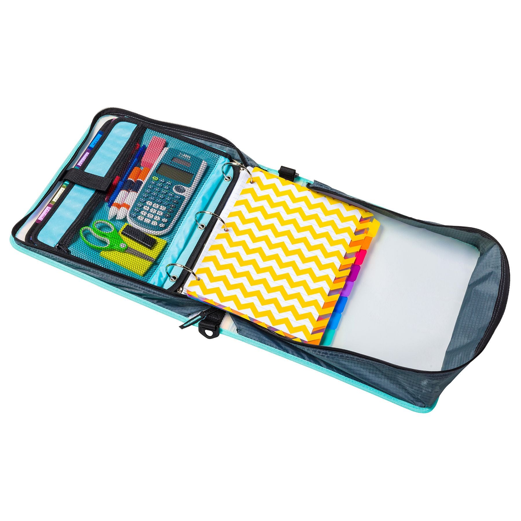 The Go Tab - 2" Zipper Binder w/Removeable File Folder- Iridescent - BagNook