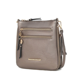 (pewter)Angelina Crossbody Handbag Purse by Mia K. - BagNook