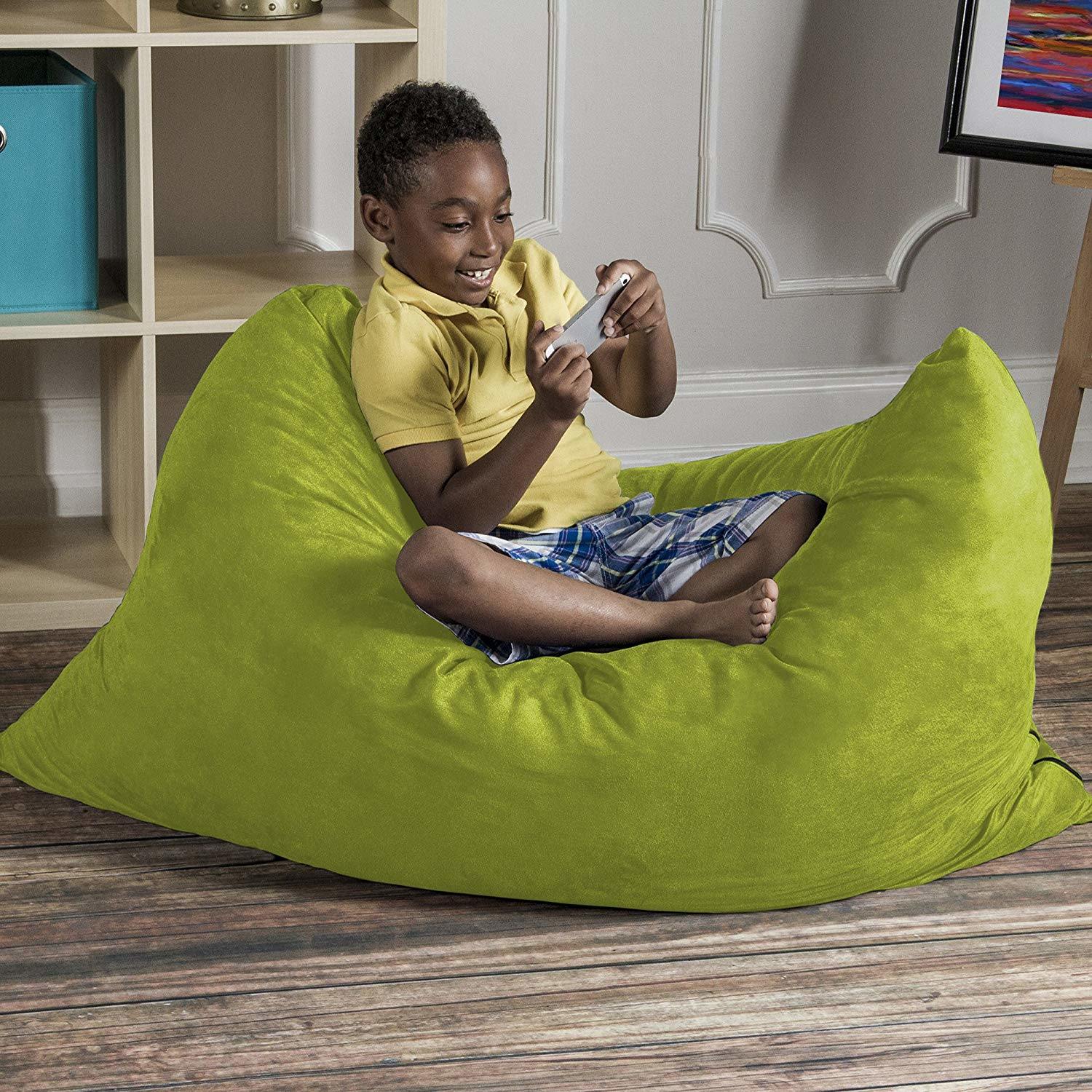 Jaxx 3.5 Ft Pillow Saxx Kids Bean Bag, Lime - BagNook
