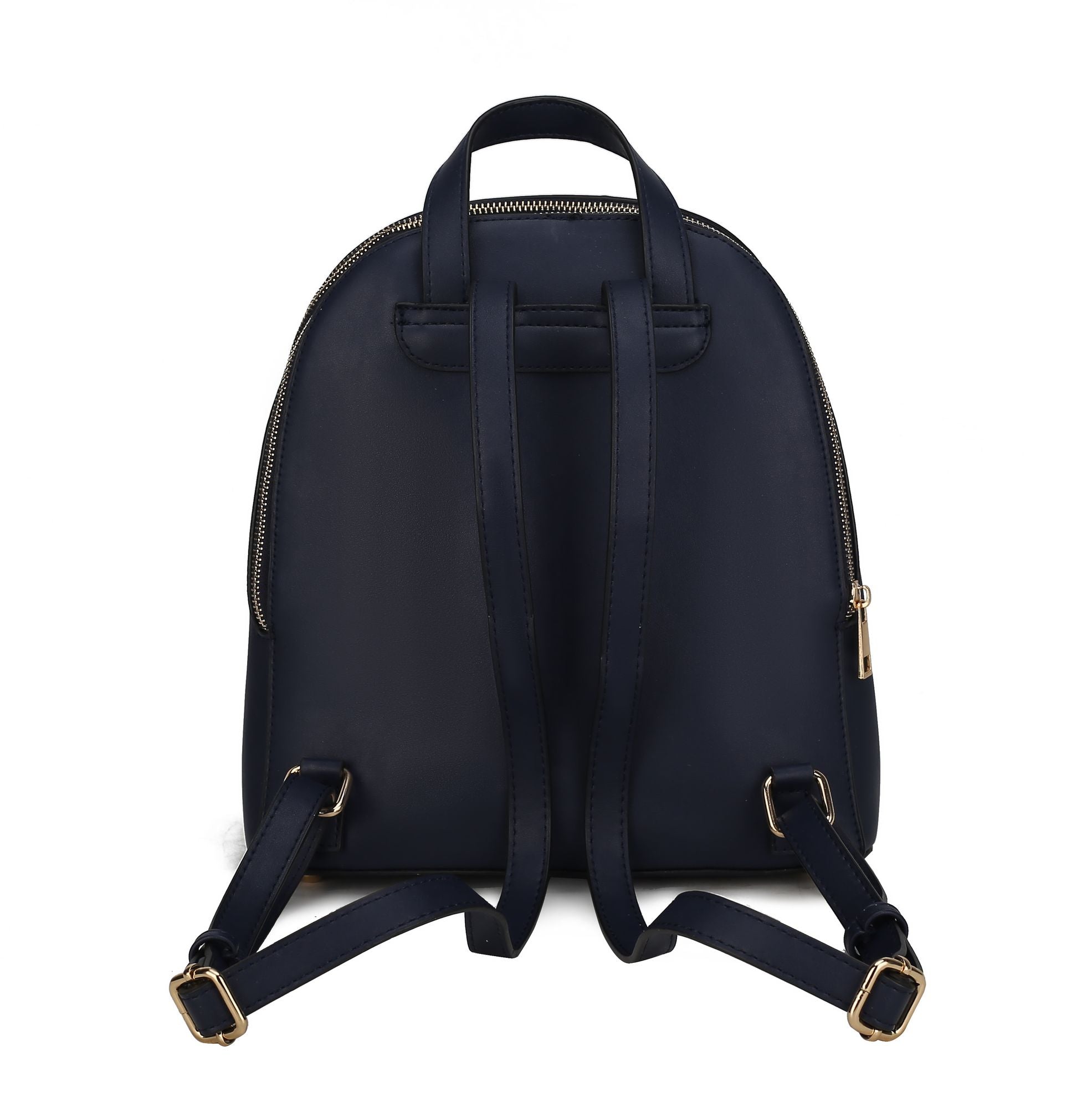 (navy)Sloane Vegan Leather Multi-Compartment Backpack by Mia K - BagNook