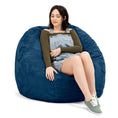 Load image into Gallery viewer, Jaxx Saxx 4 Foot Round Bean Bag, Navy - BagNook
