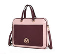 Load image into Gallery viewer, (burgundy)Nina Women's Vegan Leather Laptop Case by Mia K - BagNook

