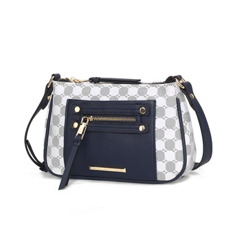 (navy)Essie Circular Print Crossbody Bag by Mia K - BagNook