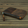 Load image into Gallery viewer, The Cael | Handmade Leather Coin Purse w/Zipper - BagNook
