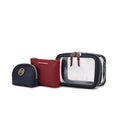 Load image into Gallery viewer, (navy red)Laura 10pc Makeup Set by Mia K - BagNook
