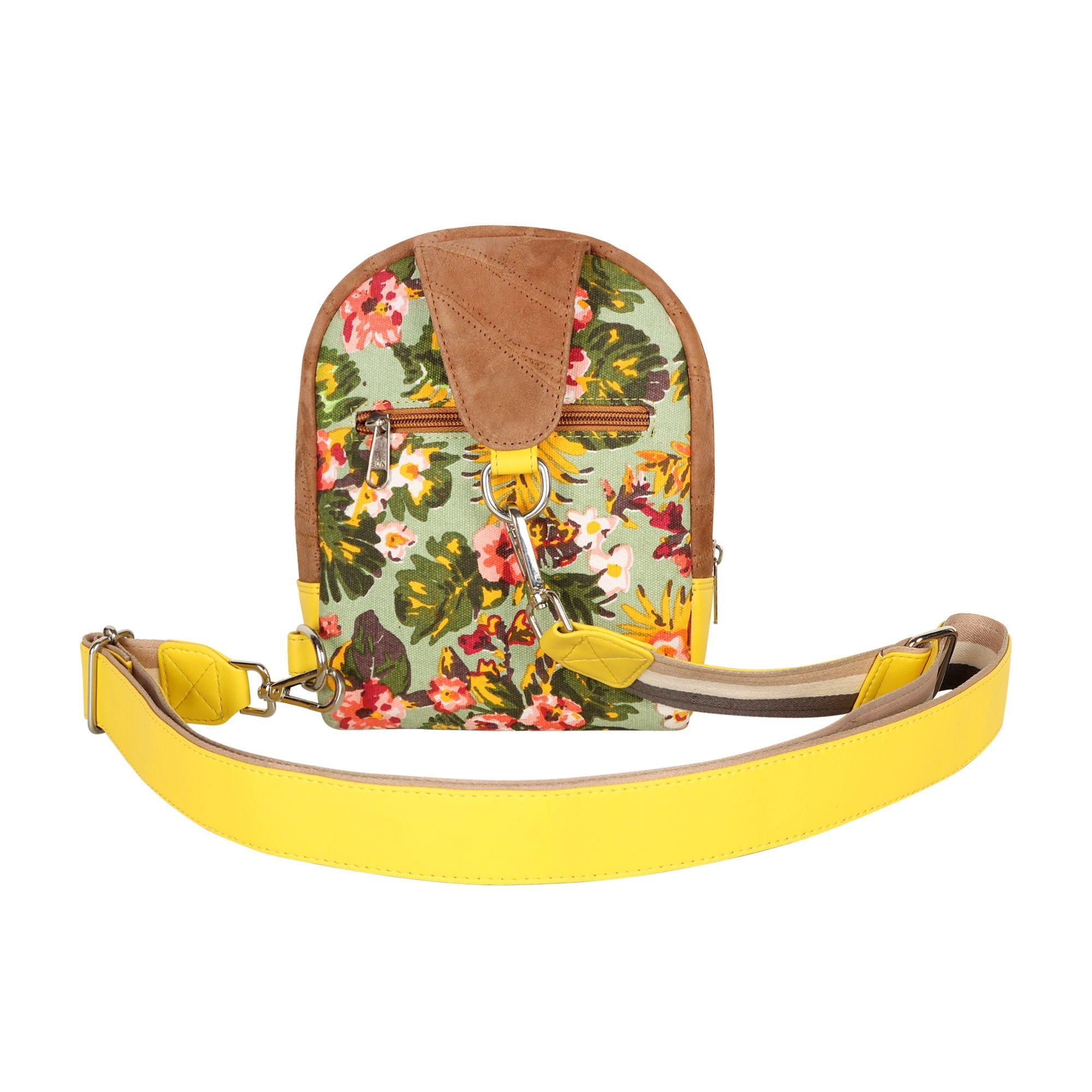 Tour Sling backpack w/ Front Pocket - Summer Jungle - Upcycled - BagNook