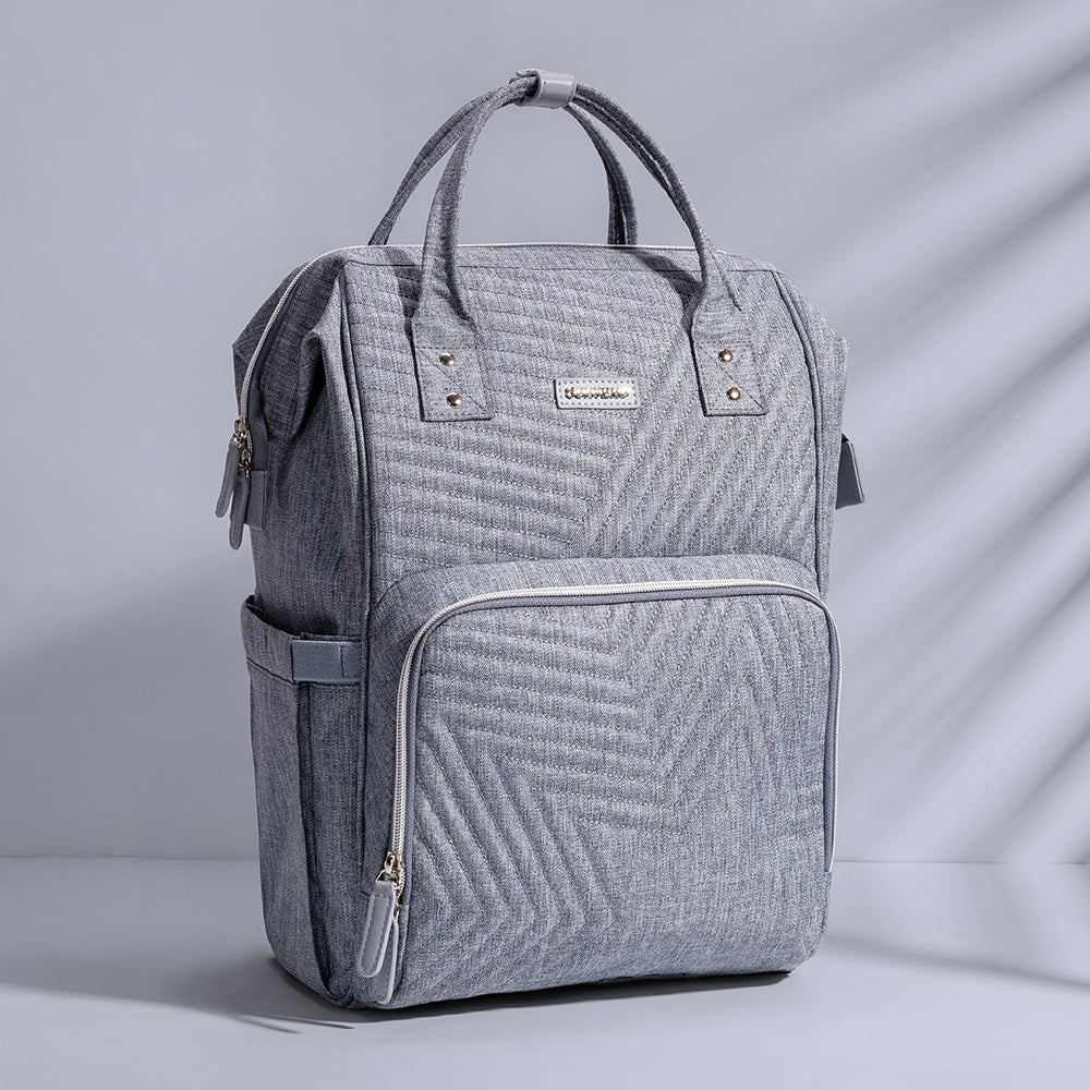 (gray)Sunveno Quilted Diaper Bag - BagNook