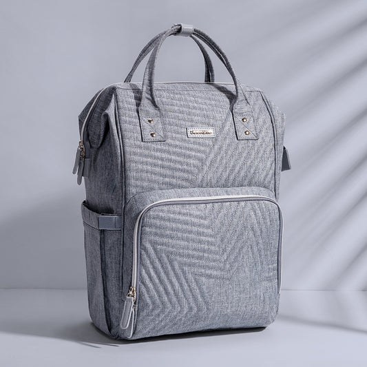 (gray)Sunveno Quilted Diaper Bag - BagNook