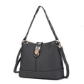 Load image into Gallery viewer, (charcoal)Ezra Snake Embossed Shoulder Handbag by Mia K - BagNook

