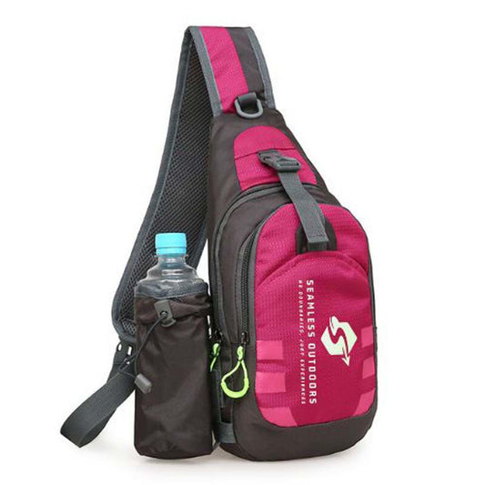 (rose)Seamless Colorful Sling Bag with Water Pouch - BagNook