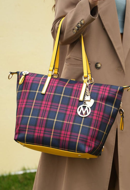 (red yellow)Layla Tote/Backpack Women by Mia k - BagNook