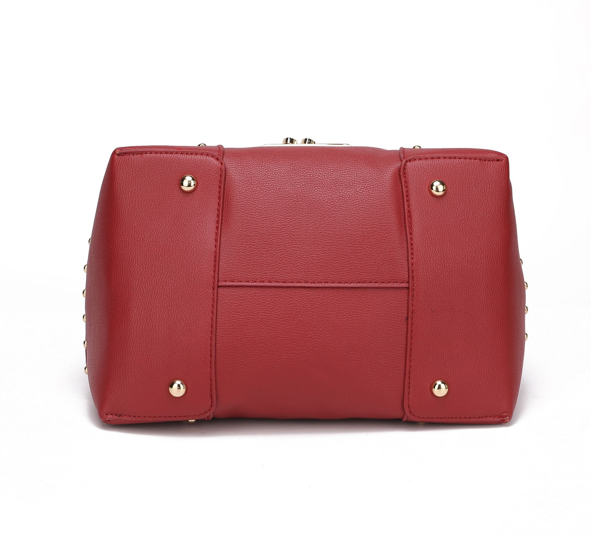 (wine)Callie Solid Bucket Bag with Matching Wallet by Mia K - BagNook