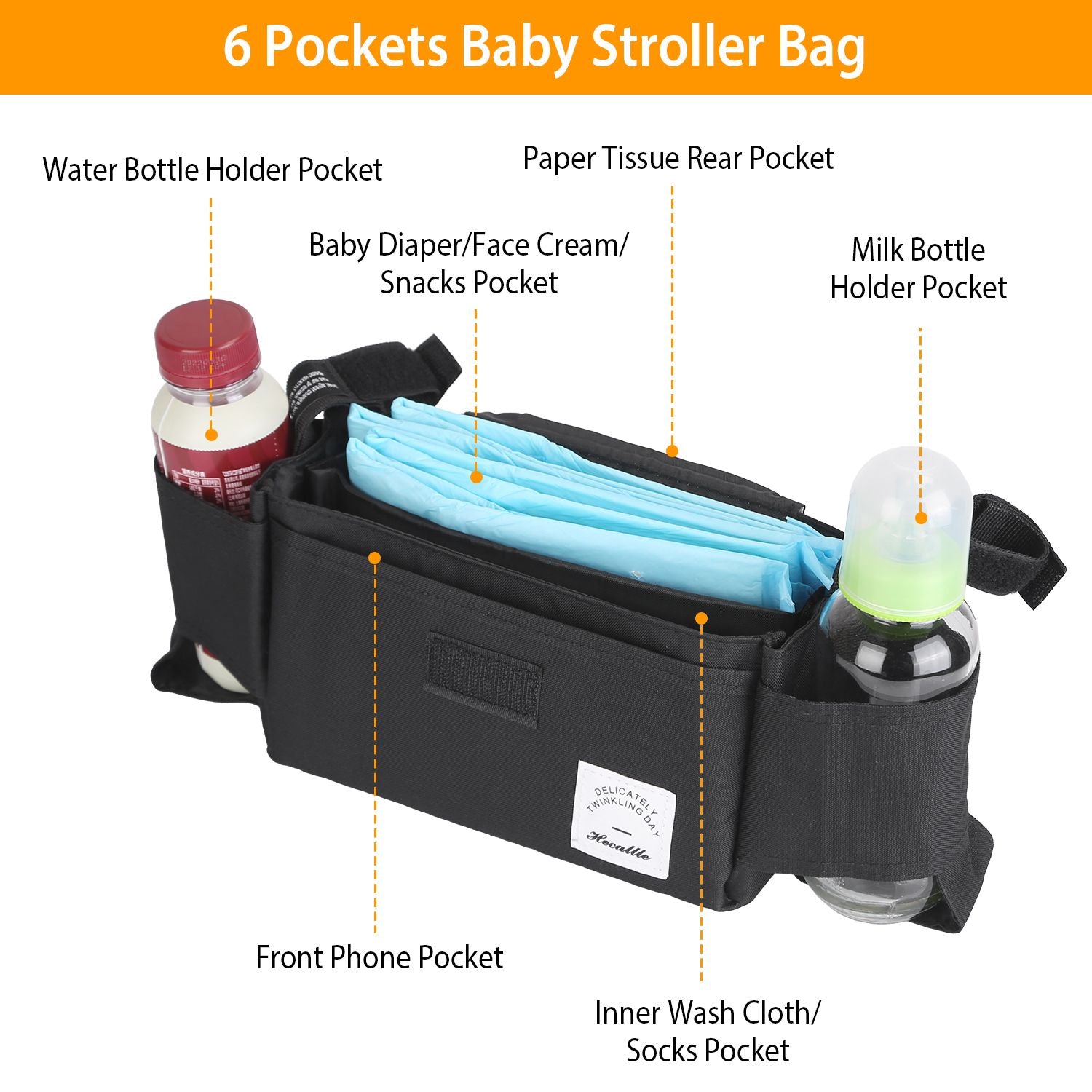 Stroller Organizer with Cup Holders - BagNook