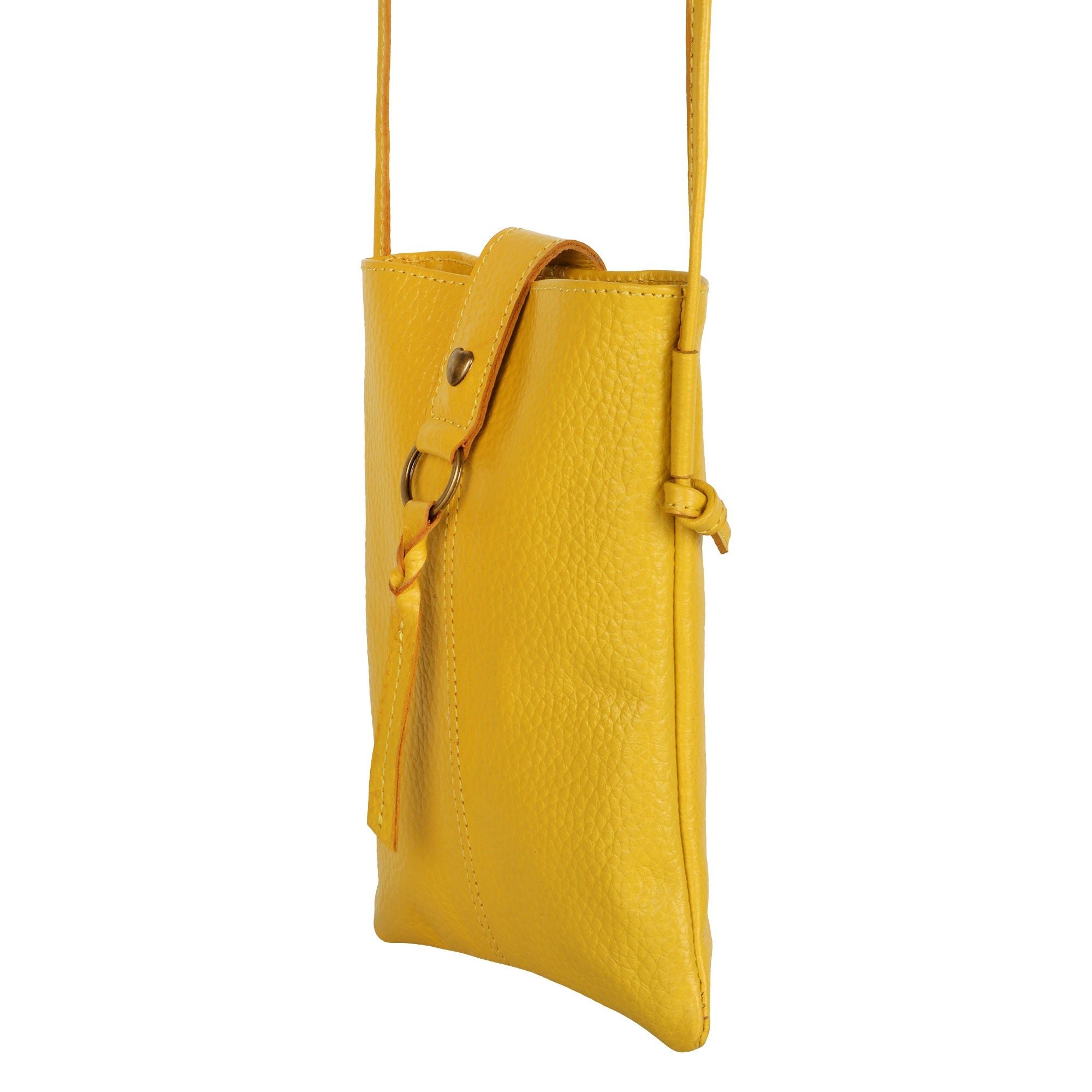 Jennie Small Crossbody w/slim strap - Canary Yellow - BagNook