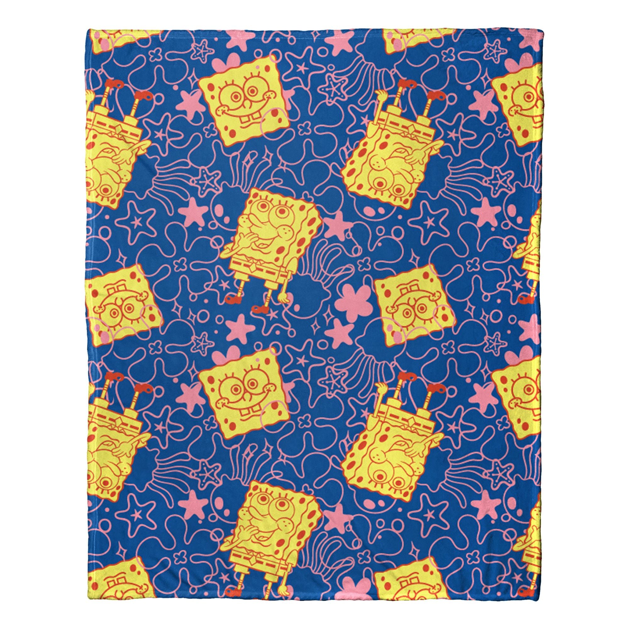 SP BOB - SMILING SPONGEBOB Throw Blanket & Hugger Set - BagNook
