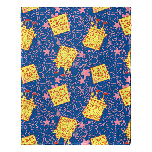 SP BOB - SMILING SPONGEBOB Throw Blanket & Hugger Set - BagNook