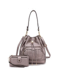 Load image into Gallery viewer, (pewter)Ryder Shoulder Bag with Wallet by Mia k - BagNook
