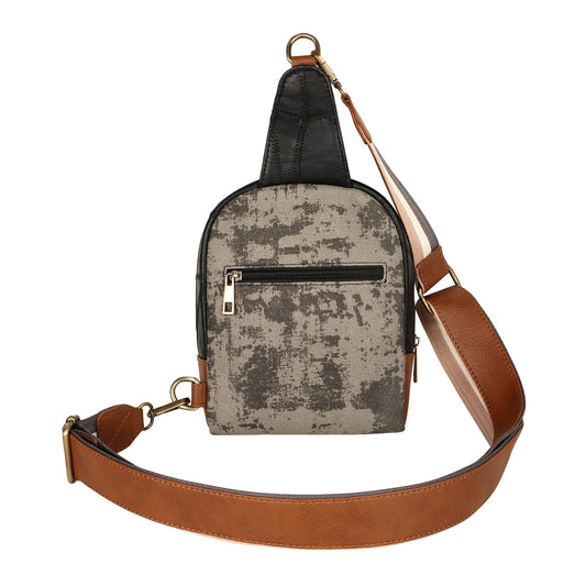 Tour Sling backpack w/ Front Pocket - Carbon Grey - Upcycled - BagNook
