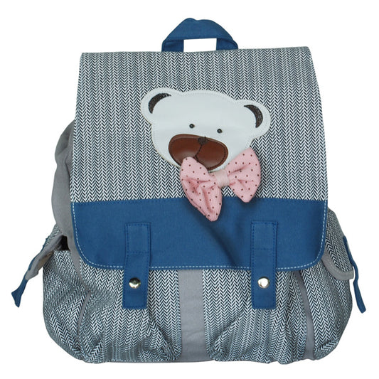 Young Bear Fabric Art School Daypack - BagNook