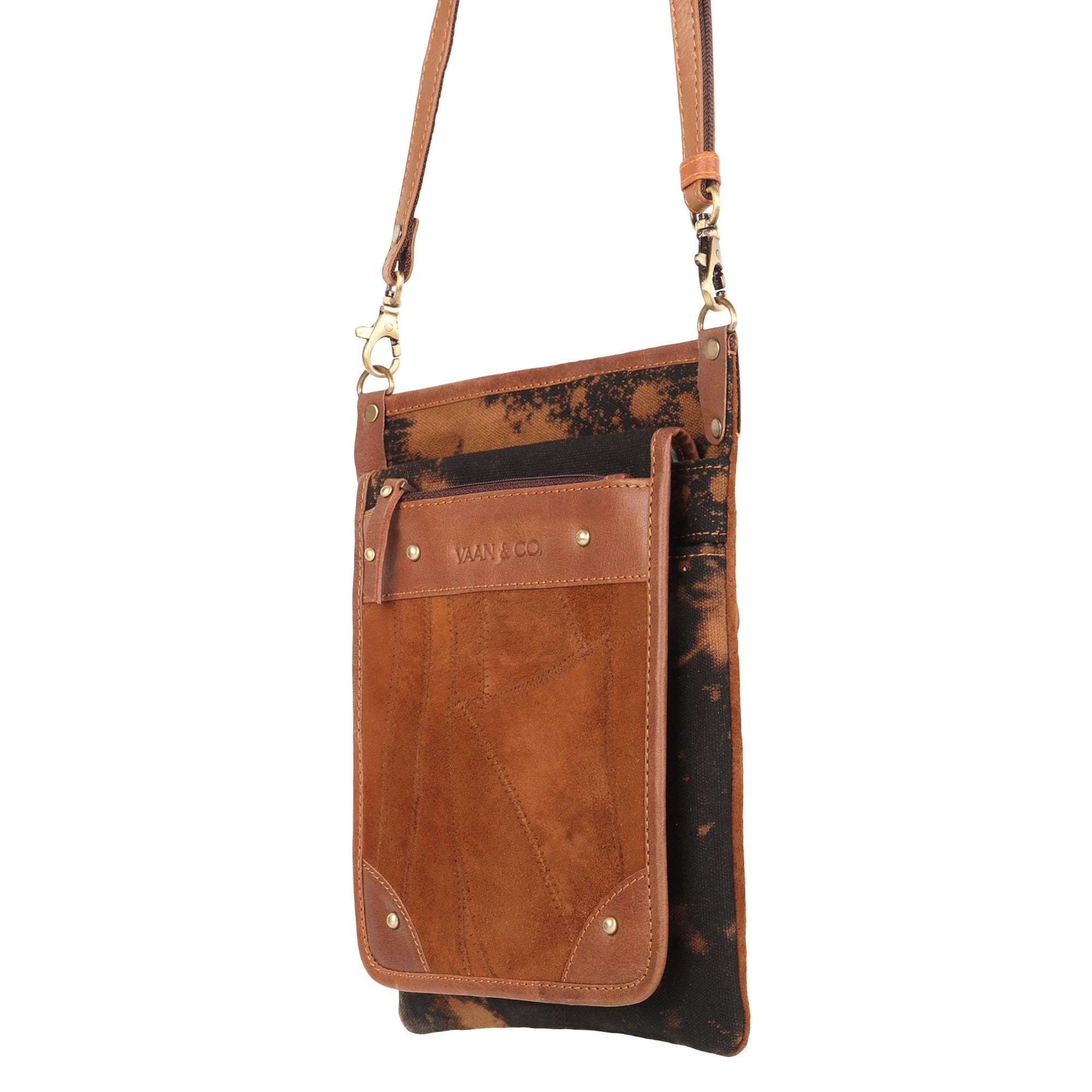 Vela Crossbody - Upcycled Leather - BagNook