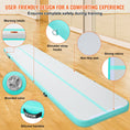 Load image into Gallery viewer, VEVOR Gymnastics Inflatable Air Mat, 4" Thick, 16ft Mint Green - BagNook
