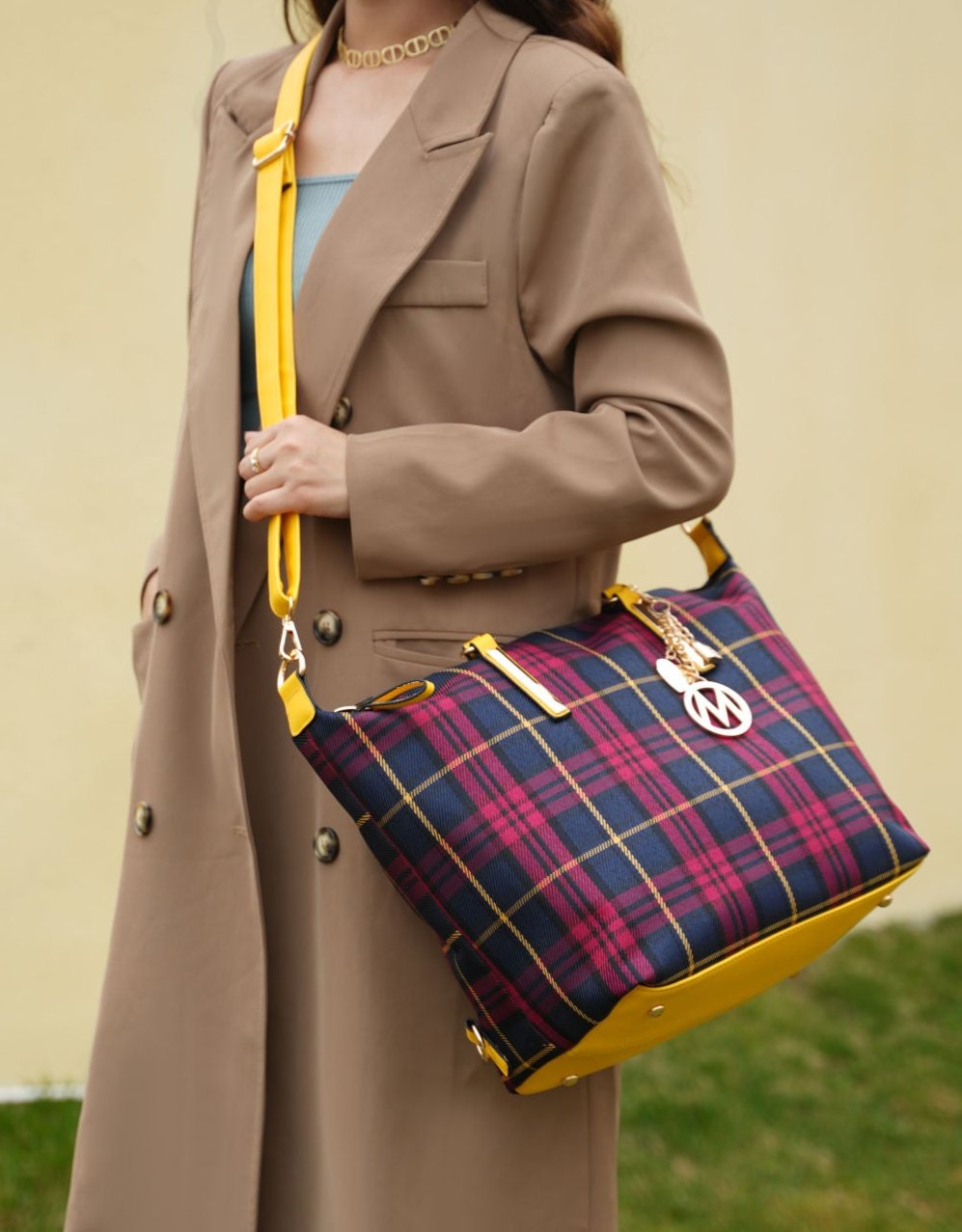 (red yellow)Layla Tote/Backpack Women by Mia k - BagNook
