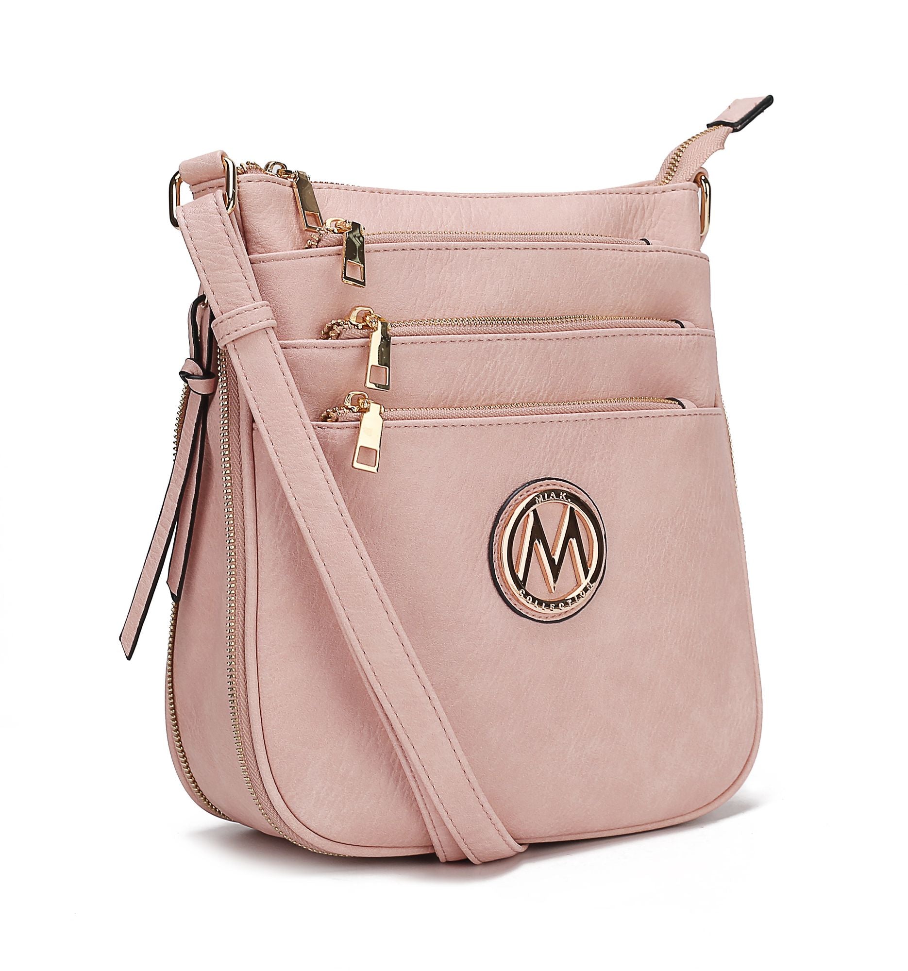 (dusty pink)Salome Multi Compartment Crossbody by Mia K - BagNook