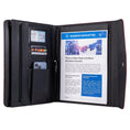 Load image into Gallery viewer, (black)The V.P Pro Faux Leather Tri Fold Padfolio - It fits a tablet! - BagNook
