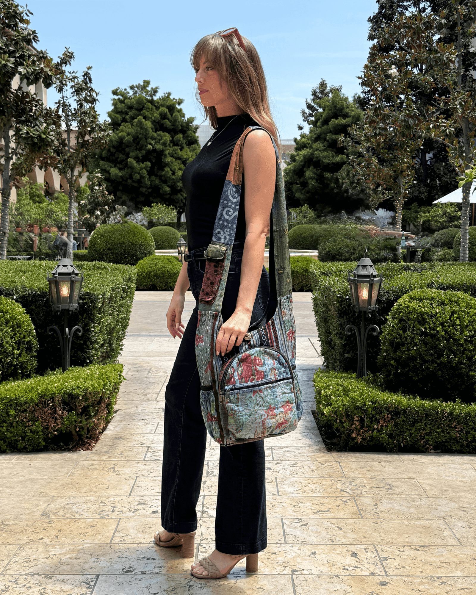 Kathmandu Collection | Vintage Patchwork Crossbody/Hobo Bag - BagNook