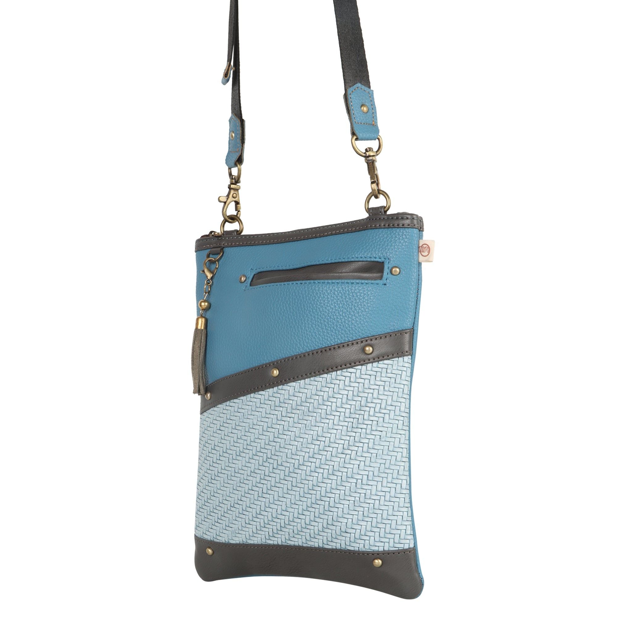 FOXIE - Brisk Crossbody w/Front Cellphone Pocket - Blue - BagNook