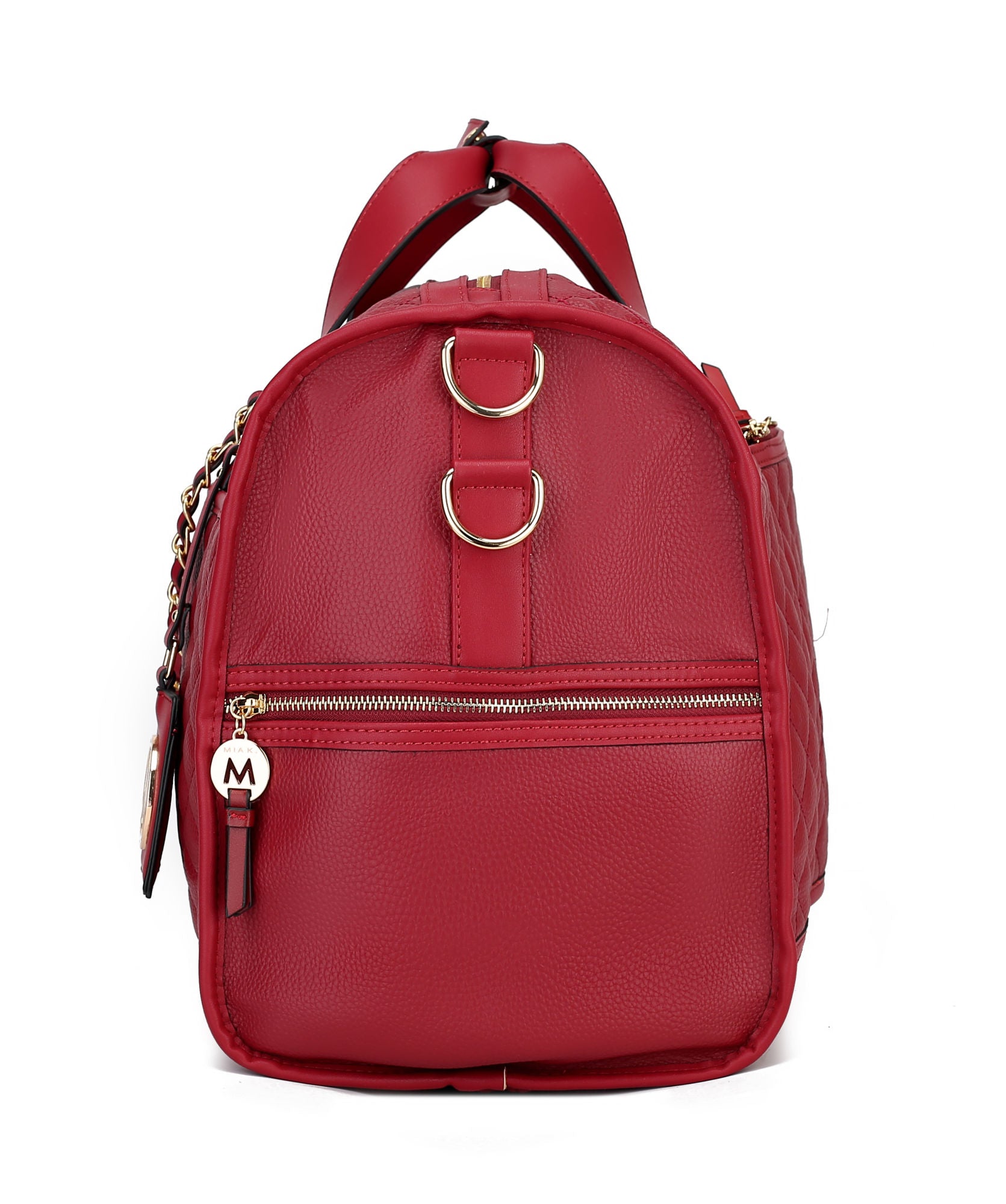 (red)Lexie Vegan Leather Women Duffle by Mia K - BagNook