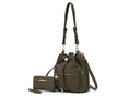 Load image into Gallery viewer, (olive)Larissa Women's Bucket Bag with Wallet by Mia k - BagNook
