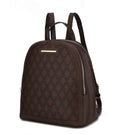 Load image into Gallery viewer, (chocolate)Sloane Vegan Leather Multi-Compartment Backpack by Mia K - BagNook

