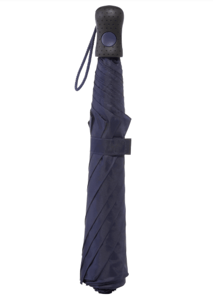 (navy blue)Totes Recycled Canopy Auto Open Umbrella - BagNook