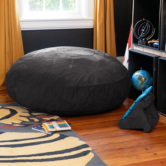 Jaxx 4 ft Cocoon Kids Bean Bag, Black - BagNook
