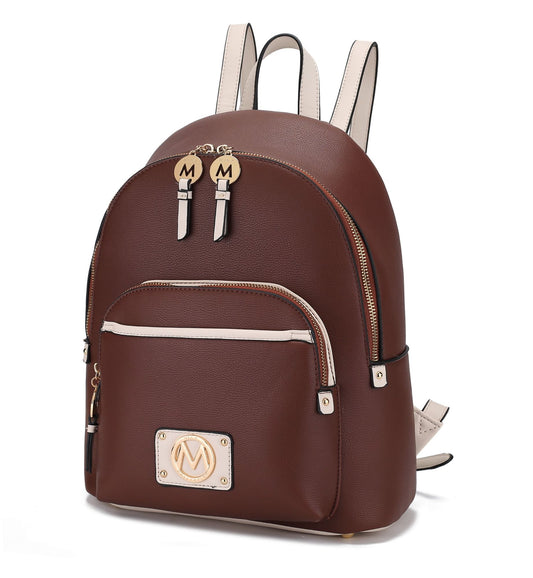 (chocolate)Alice Backpack Vegan Leather by Mia k - BagNook