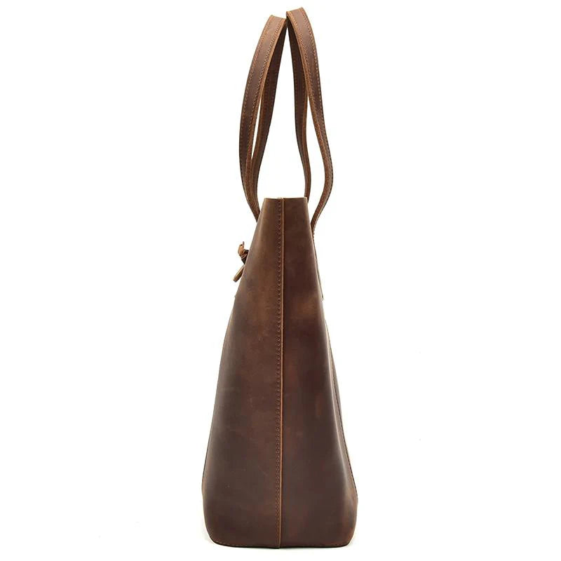 The Taavi Tote | Handcrafted Leather Tote Bag - BagNook