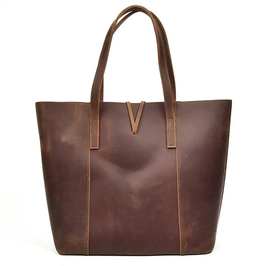The Taavi Tote | Handcrafted Leather Tote Bag - BagNook