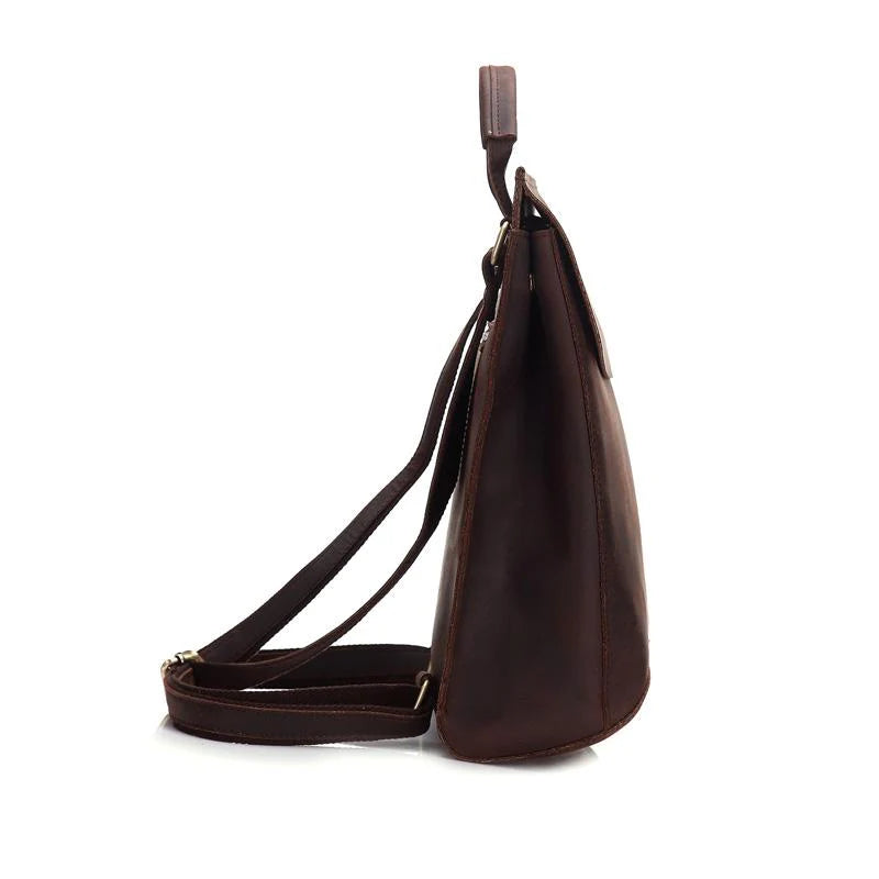 The Gyda Backpack | Vintage Leather Travel Backpack w/adj Straps - BagNook