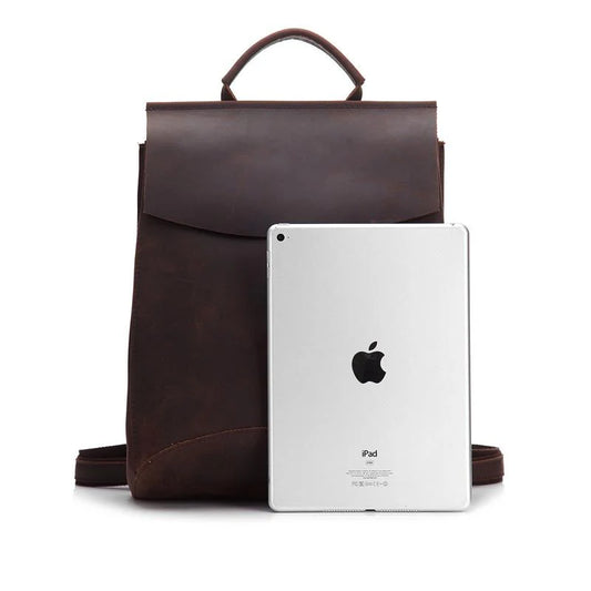 The Gyda Backpack | Vintage Leather Travel Backpack w/adj Straps - BagNook