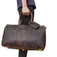 Load image into Gallery viewer, (dark brown)The Bjarke Weekender | Handcrafted Leather Duffel - BagNook
