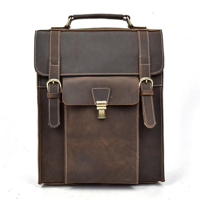 (dark brown)The Vali Backpack | Handmade Vintage Leather - BagNook