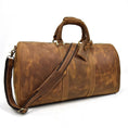 Load image into Gallery viewer, (brown)The Bjarke Weekender | Handcrafted Leather Duffel - BagNook
