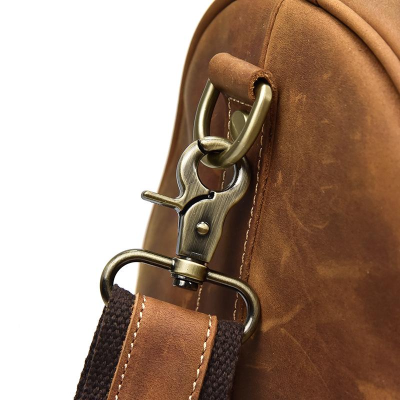 (brown)The Bjarke Weekender | Handcrafted Leather Duffel - BagNook