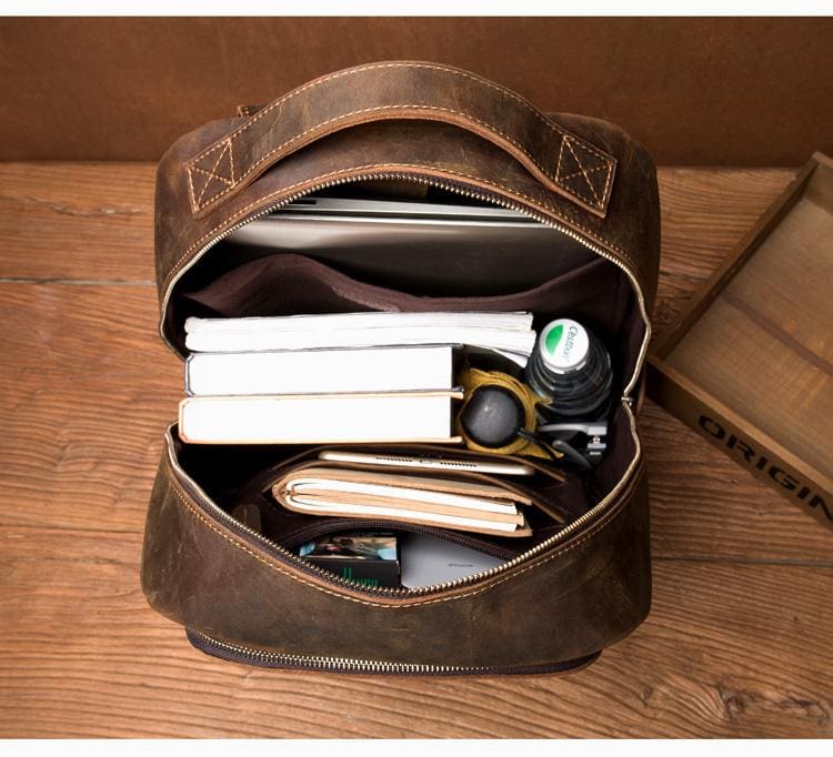 The Vernon Backpack | Genuine Vintage Leather Minimalist Backpack - BagNook