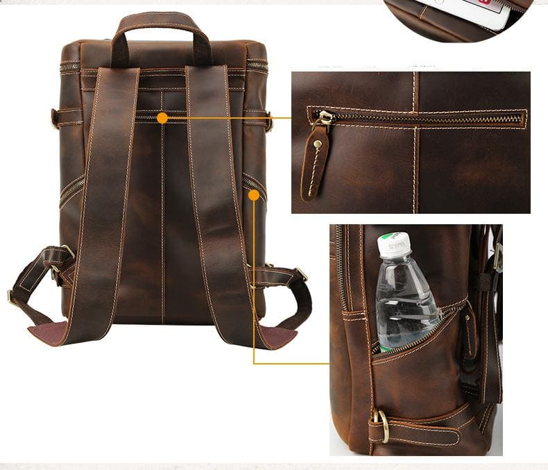 The Raoul Backpack | Handmade Vintage Leather Backpack - BagNook