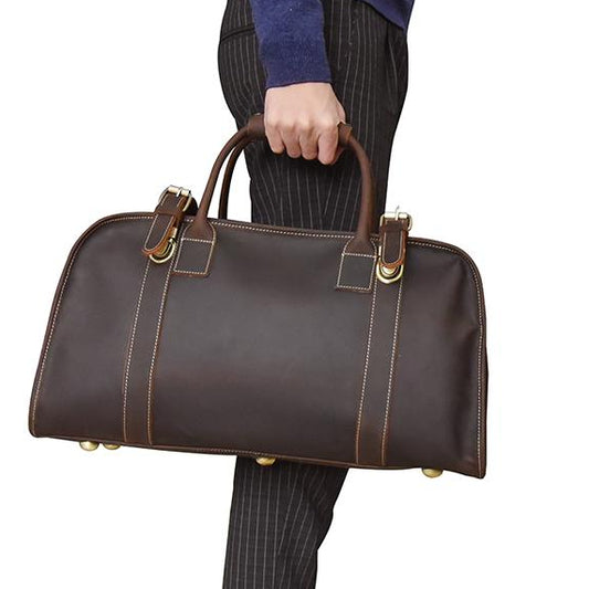The Erlend Duffle Bag | Vintage Leather Weekender Bag - BagNook