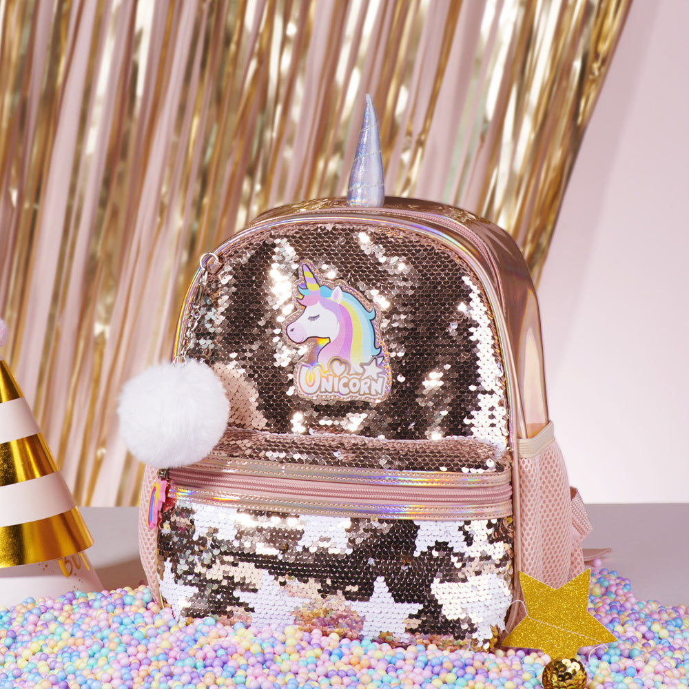 (gold)Unicorn Sequins Backpack - BagNook